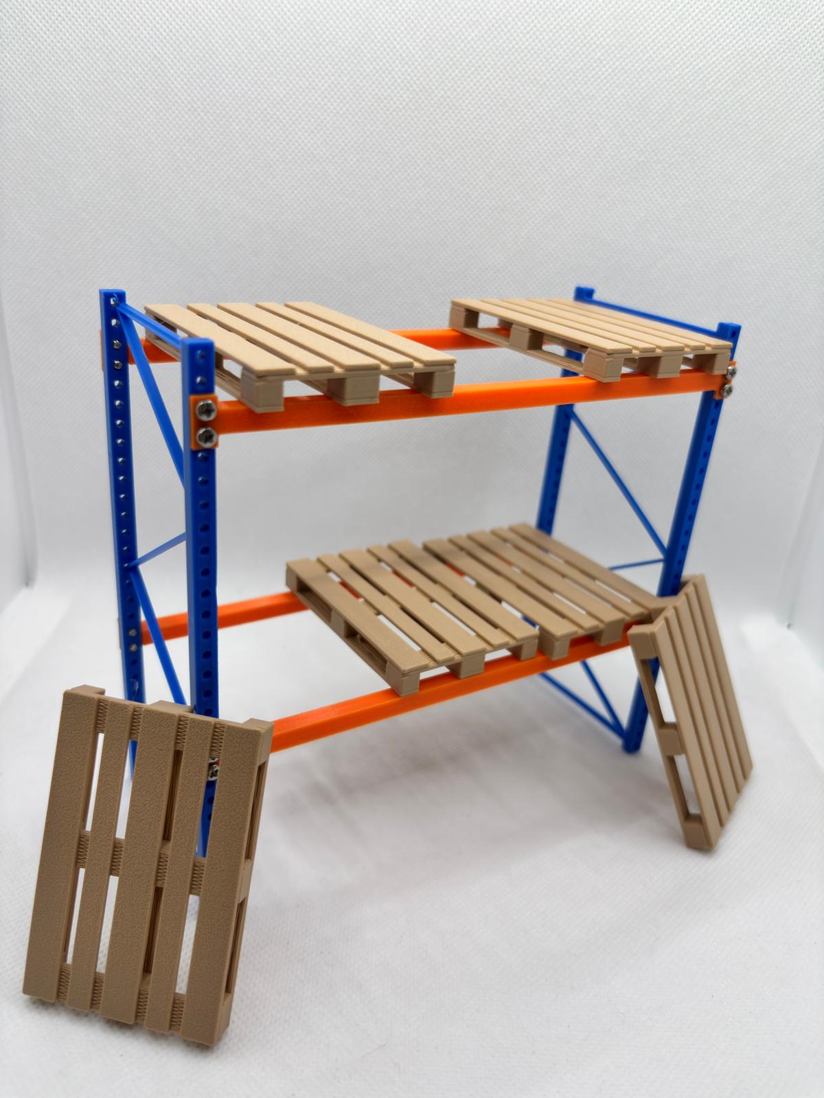 Regał magazynowy z paletami